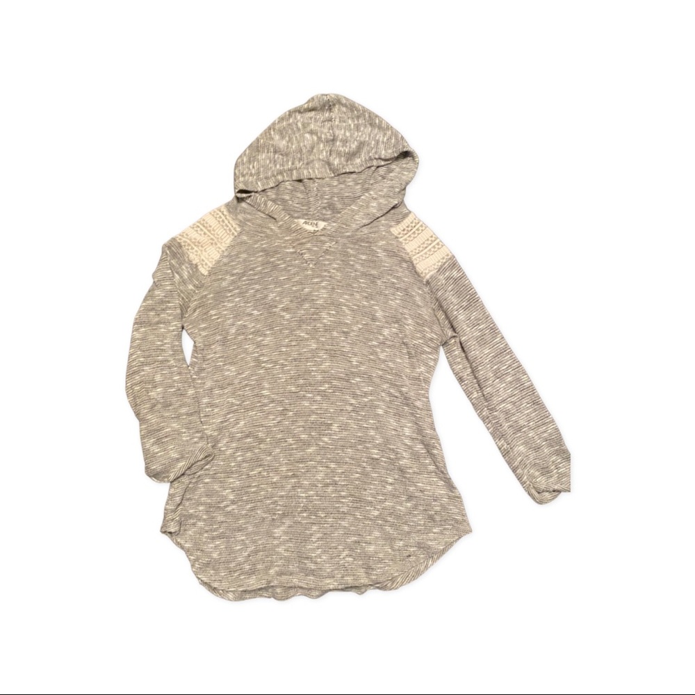 🤍 Ardene Gray Knit Sweater w/ Lace Shoulders - Size M 🤍
